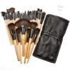 32 Piece Wooden Makeup Brushes - Image 2