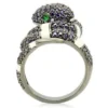 Ruthenium Ring with AAA Grade CZ Multi Color - Image 4