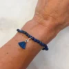 Lapis Lazuli Bracelet with Blue Gold Fan - Image 2