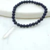 Midnight Blue Goldstone White Titanium Quartz Bracelet - Image 3