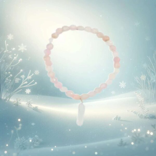 Faceted Rose Quartz Bracelet in Gold