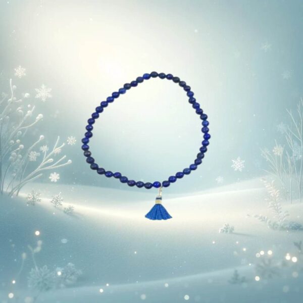 Lapis Lazuli Bracelet with Blue Gold Fan